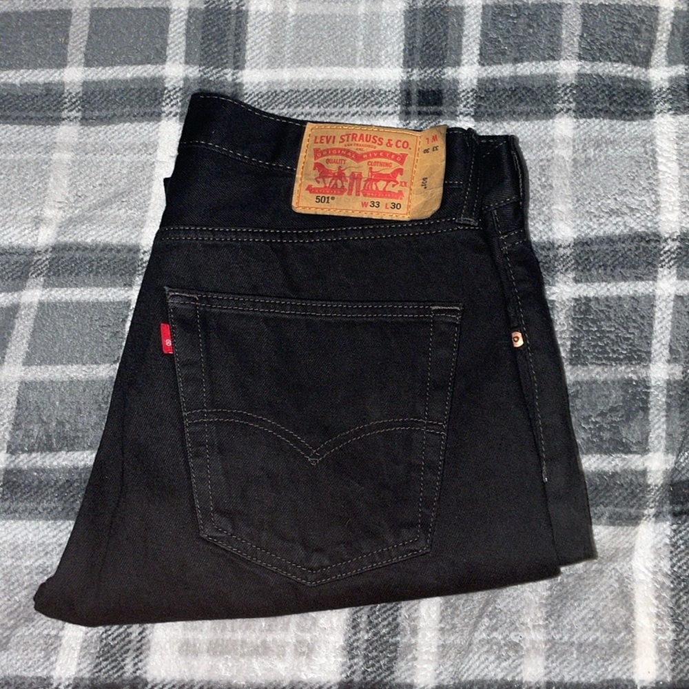 Black Shrink To Fit Levi 501’s Size 33x30